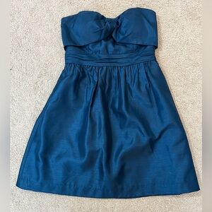Jenny Yoo Teal Blue Strapless Women’s Mini Cocktail Prom Bridesmaid Dress Size 6